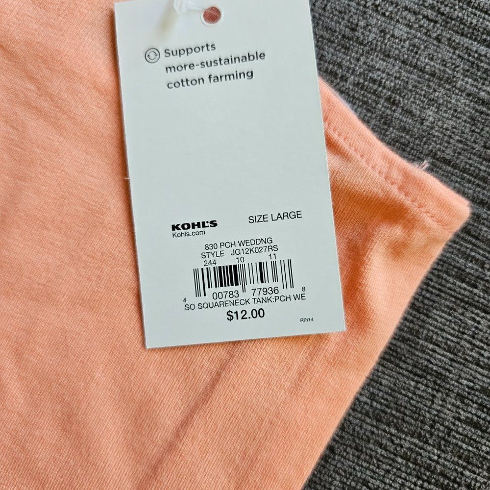 Kohl's SO Women Multi Colors & Sizes Square Neck Fitted Pack of 3 Tank Tops NWT - Picture 13 of 16